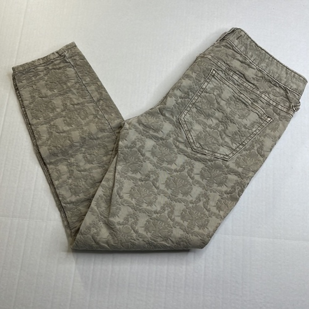 Free People Skinny Jacquard Floral Mid-Rise Skinny Pants Size 29